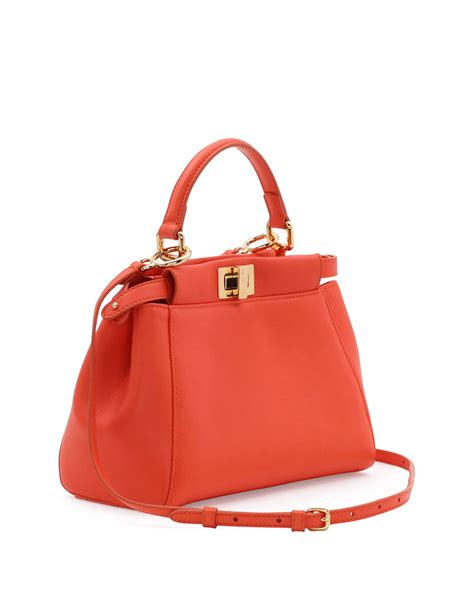 fendi orange peekaboo|fendi peekaboo satchel.